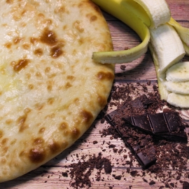 Осетинский пирог с шоколадом и бананом